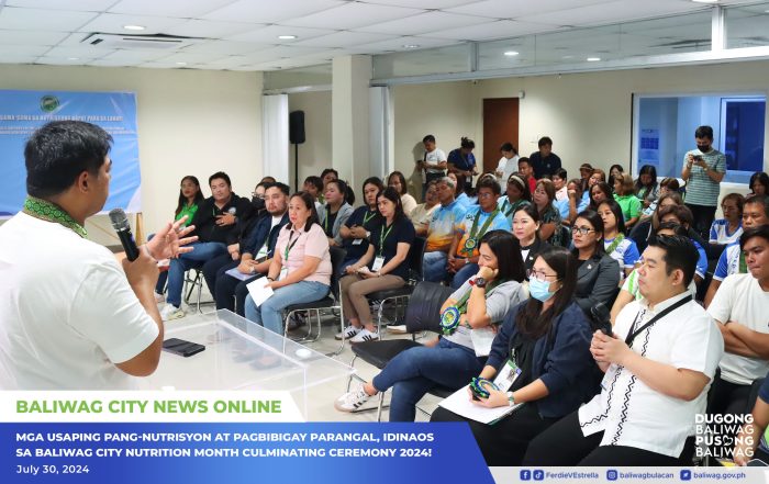 Mga usaping pang-nutrisyon at pagbibigay parangal, idinaos sa Baliwag City Nutrition Month Culminating Ceremony