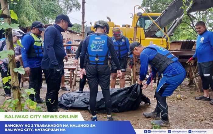 Bangkay ng 2 trabahador na nalunod sa Baliwag City, natagpuan na