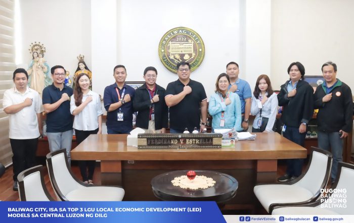 Baliwag City, pasok sa top 3 LGU Local Economic Development (LED) models sa Central Luzon ng DILG